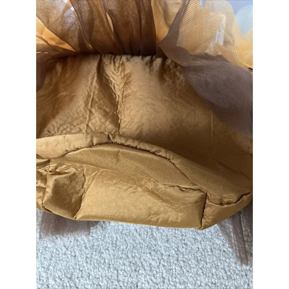 NWT Marker’s Halloween Golden Brown FAIRY FLOWER TULLE CANDY TREAT BAG‎ COSTUME